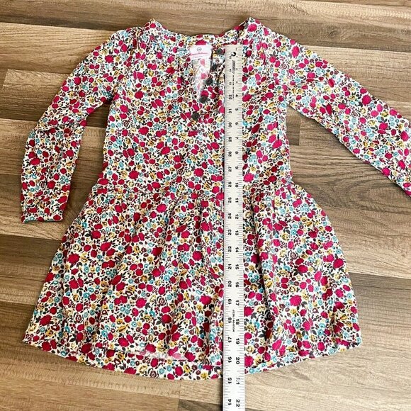 Hanna Anderson long sleeve Floral girls dress size 110 or US 5 100% Rayon - Picture 6 of 7